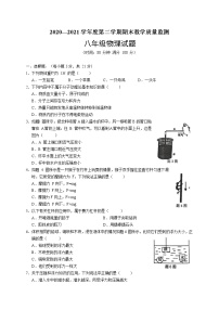 广东省惠州市惠阳区2020-2021学年下学期期末教学质量监测八年级物理试题（word版含答案）