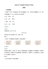2020年广东省中考物理真题（解析版）