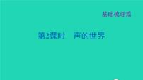 福建省2021年中考物理一轮复习第2课时声的世界基础知识梳理课件