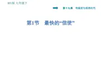 初中物理粤沪版九年级下册1 最快的“信使”习题ppt课件