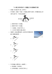 初中物理人教版八年级下册7.3 重力精品复习练习题