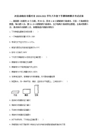 河北省廊坊市霸州市2020-2021学年八年级下学期物理期末考试试卷（word版 含答案）