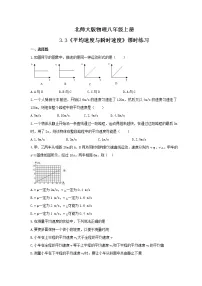 初中物理三 平均速度与瞬时速度同步达标检测题