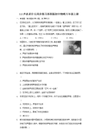 2021学年第一章 声现象1.1 声音是什么当堂检测题