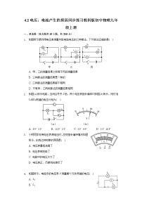 初中物理教科版九年级上册2 电压：电流产生的原因当堂达标检测题