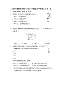 初中物理粤沪版八年级下册6 探究滑轮的作用精品一课一练