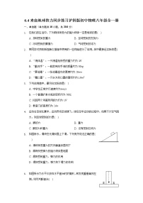 初中物理沪科版八年级全册第四节 来自地球的力优秀练习