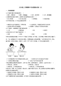 2021年人教版初中物理九年级上学期期中考试模拟试题