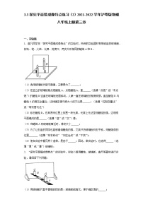 初中物理粤沪版八年级上册3 探究平面镜成像特点习题