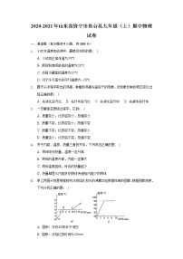 山东省济宁市鱼台县九年级（上）期中物理试卷