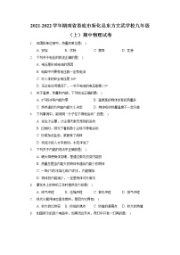 2021-2022学年湖南省娄底市新化县东方文武学校九年级（上）期中物理试卷