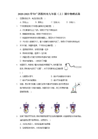 2020-2021学年广西梧州市九年级（上）期中物理试卷