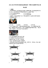 河北省秦皇岛昌黎县2021-2022学年上学期九年级期中考试（物理）试卷（word版 含答案）