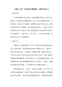 沪科版八年级全册第六节 神奇的眼睛教学设计
