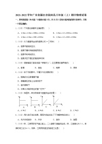 广东省湛江市徐闻县2021-2022学年八年级上学期期中物理试卷(word版含答案)