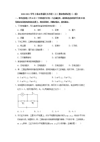 2020-2021学年人教版上海市青浦区九年级物理上学期期末考试试卷