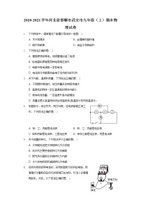 2020-2021学年河北省邯郸市武安市九年级（上）期末物理试卷