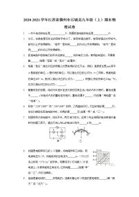 2020-2021学年江西省赣州市石城县九年级（上）期末物理试卷