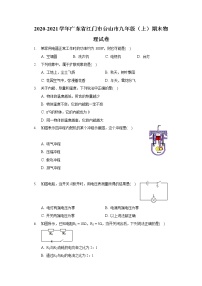 2020-2021学年广东省江门市台山市九年级（上）期末物理试卷