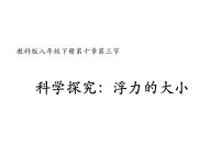 物理八年级下册3 科学探究：浮力的大小完整版课件ppt