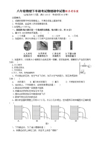 新人教版八年级物理(下册)期中试题及答案