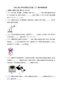 河南省安阳县2021-2022学年九年级（上）期中物理试卷（word版 含答案）