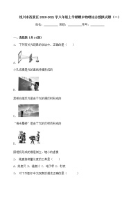 宁夏回族自治区银川市西夏区2020-2021学八年级上学期期末物理综合模拟试题（二）（word版 含答案）