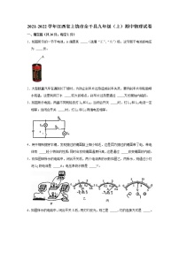 2021-2022学年江西省上饶市余干县九年级（上）期中物理试卷（word版无答案）