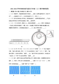 河南省驻马店市2021-2022学年八年级上学期期中物理试卷（word版 含答案）