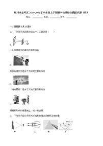 宁夏银川市金凤区2020-2021学八年级上学期期末物理综合模拟试题（四）（word版 含答案）