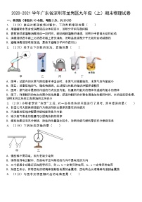 2020-2021学年广东省深圳市龙岗区九年级（上）期末物理试卷