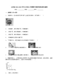 山西省2021-2022学年九年级上学期期中调研物理试题含解析