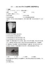 2021-2022学年八年级物理人教版寒假作业（5）