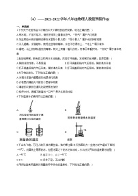 2021-2022学年八年级物理人教版寒假作业（6）