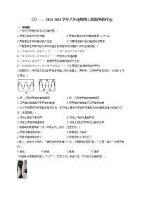 2021-2022学年八年级物理人教版寒假作业（3）