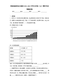 河南省南阳市方城县2021-2022学年九年级（上）期中考试物理试题（word版 含答案）