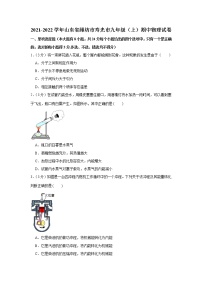 山东省潍坊市寿光市2021-2022学年九年级上学期期中物理试卷（Word版含答案）