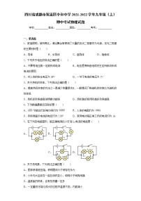 四川省成都市双流区中和中学2021-2022学年九年级（上）期中考试物理试题（word版 含答案）