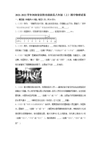 河南省信阳市淮滨县2021-2022学年八年级上学期期中物理试卷（Word版含解析）