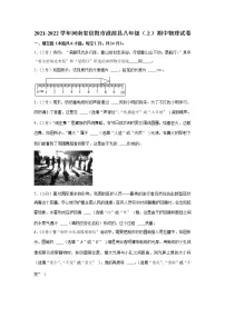 河南省信阳市淮滨县2021-2022学年八年级上学期期中物理试卷（Word版含解析）