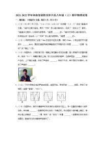 河南省洛阳市伊川县2021-2022学年八年级上学期期中物理试卷（Word版含答案）