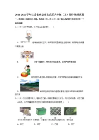 江苏省南京市玄武区2021-2022学年八年级上学期期中考试物理试题（Word版含解析）