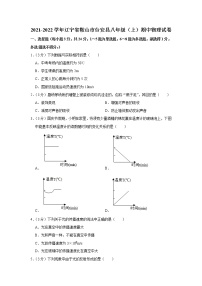 辽宁省鞍山市台安县2021-2022学年八年级上学期期中考试物理试题（Word版含解析）