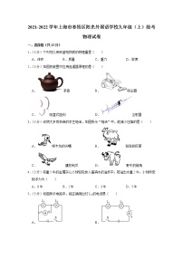 上海市奉贤区阳光外国语学校2021-2022学年九年级（上）期中考试物理试题（Word版含解析）