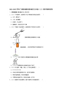 广西防城港市防城区2021-2022学年九年级上学期期中考试物理试题（Word版含解析）