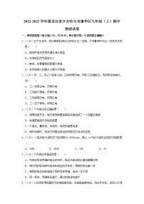 黑龙江省齐齐哈尔市建华区2021-2022学年九年级上学期期中考试物理试题（Word版含解析）