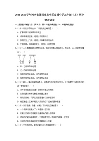 河南省开封市龙亭区金明中学2021-2022学年九年级上学期期中考试物理试题（Word版含解析）