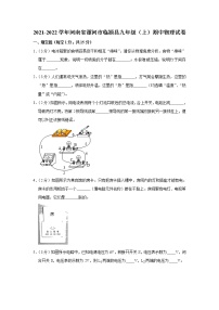 河南省漯河市临颍县2021-2022学年九年级上学期期中考试物理试题（Word版含解析）