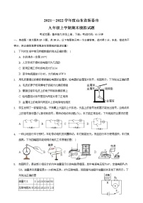 山东省新泰市2021-2022学年九年级上学期期末模拟物理试题（word版 含答案）