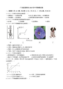 2019年广东省深圳市中考物理试卷+参考答案